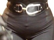 Charla the biker babe (female mask, trans, crossdressing, leather, boots)