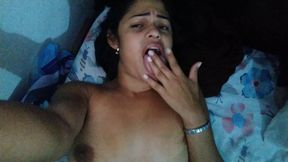 finger fucking my pussy in my grandma&#039;s bed