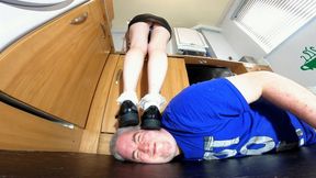 Standing On His Head Whilst Doing The Dishes
