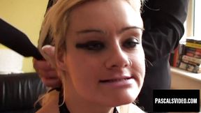 Dominated blonde loves getting hard cock in her mouth
