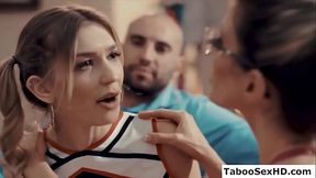 Stepmommy and threesome with a horny man