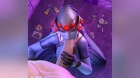 Widowmaker Deepthroating In A