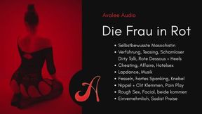 Frau in Rot | Avalee Audio | German | Fsub | Confident Masochist | Seduction | Dirty Talk | Secret Affair