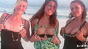 Girls Flashing on Vacation Treasure Island Florida