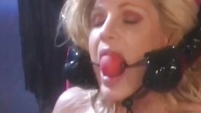 PussyCatsLatex com - Busty blonde lesbian's leg spread for didlo and fingers