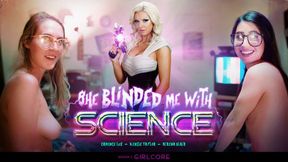 ADULT TIME - Nerdy Lesbian Cadence Lux Creates Sex Companion For Threesome With BFF! FULL SCENE