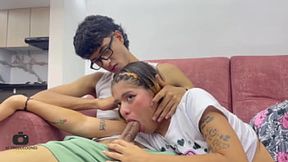 Casero stepsis fucked and cummed in her ass