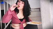ASMR Mukbang Cute alt Goddess Consumes Tiny Fish (Burps & Dry Eating Sounds)