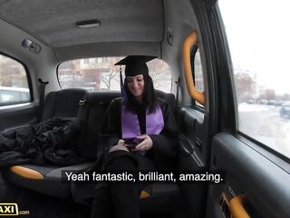 Fake Taxi University Graduate Melany Mendes Undresses Off Her Robes