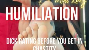 Miss Lilly Rates Your Dick Before Locking You In Chastity!