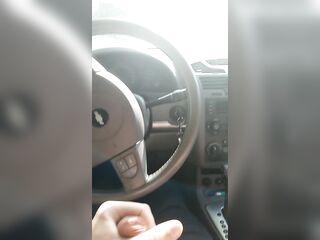 Risky Spunk flow In Public Parking Lot