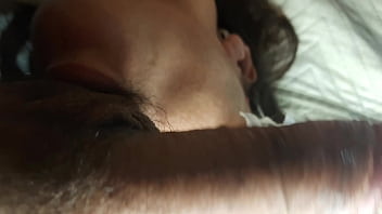 She sucked the head of my cock and my hairy balls a lot