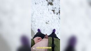 Teenage Peeing in Snow -three°