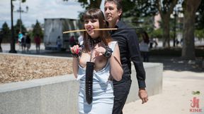 Petite Parisian Luna Rival Gets Wrapped in Rope and Fucked in Public