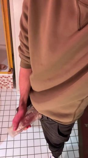 Horny Guy Plays with Fleshlight