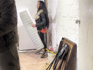 Step mama unexpected suck Step son construction worker?! This chab cum in throat