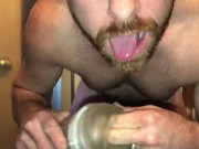 Creampied My Clear Fleshlight (As Requested) Intense Moaning & Dirty Talk While Fucking
