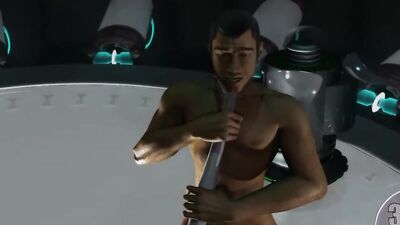 Check out this sexy 3D chick's flexible moves in hardcore action with sexbot & cunnilingus!