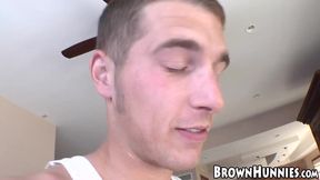 Busty amateur babe Kayla Rouge sucked dick and hard fucked