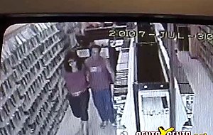 The sex shop hardcore fuck threesome
