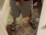 Jacking my cock in Laguna beach bathroom Squirt_One aka RealJock