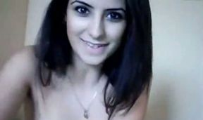 Really hot and skinny latina on webcam shows her tits