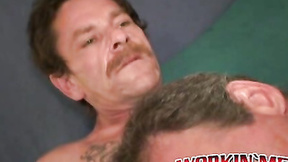 ”Tatted old homo in sixtynine style blowjob session”