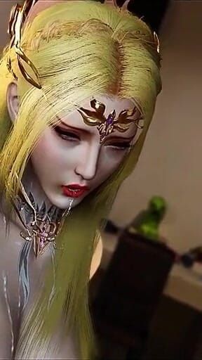 Animated Goddess Flame: 3D Curves Glow - 3D Animation Hentai