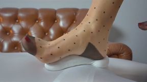Teacher Sophia Tolds The Student To Stay After Class Because He Was Looking At Her Legs - RHT Dots Stockings - Polish Language