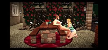 The Blissful Simmers_sims Eros and Flora Sneak off for Sex on the Picnic Table