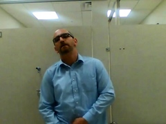 Jerking in a public restroom