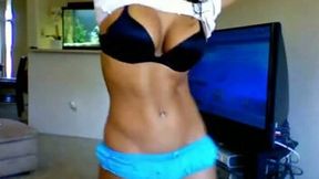 Appetizing young tanned girl stripping on webcam nicely