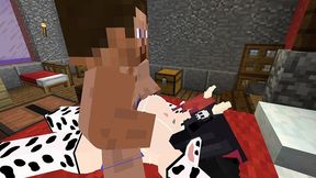 minecraft jenny mod fapcraft - ellie, a goth dommy mommy with a cow bikini and tasty milkers