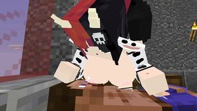 minecraft jenny mod fapcraft - ellie, a goth dommy mommy with a cow bikini and tasty milkers