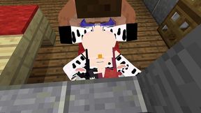minecraft jenny mod fapcraft - ellie, a goth dommy mommy with a cow bikini and tasty milkers