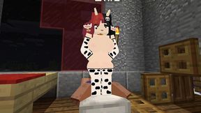 minecraft jenny mod fapcraft - ellie, a goth dommy mommy with a cow bikini and tasty milkers