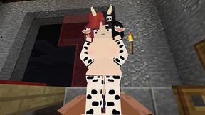 minecraft jenny mod fapcraft - ellie, a goth dommy mommy with a cow bikini and tasty milkers
