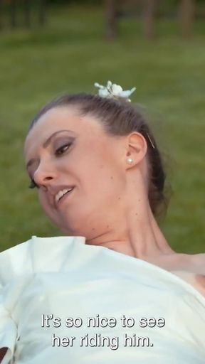 BRIDE4K. Wedding ritual sex with sexy blonde bride, dogging and wax play   Clip 3