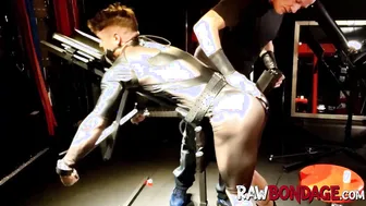 Dom Top Uses Cock Pump and Fuck Machine on Tied Sub