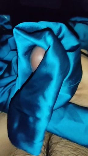 Satin Silk Handjob Porn - Handjob with Blue Satin Silky Salwar of Nurse 20