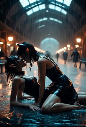 Rough Catgirl Public Lesbian Cute Wet