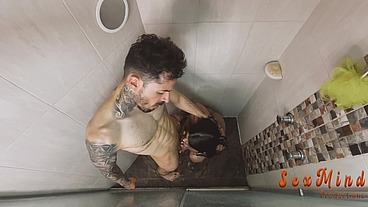 Taking a shower with a tranny