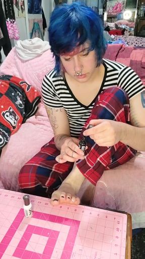 painting my nails and ignoring you