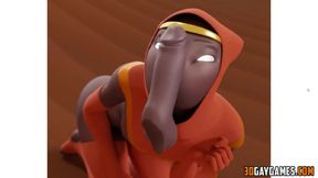 3d Gay Egyptian Dude Used By Cocks And Toys