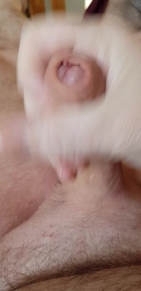 My Friend Lies on the Couch and Jerks off His Little Cock Until He Orgasms