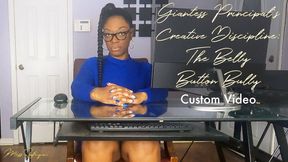 Giantess Principal's Creative Discipline - The Belly Button Bully - Custom