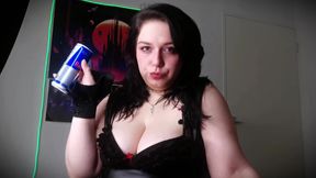 Alt Girl Burping Asmr Red Bull &amp; Whispering (burp Fetish)