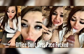 Office Cunt Gets Face Fucked