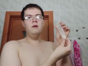 Chubby Cums and Drinks from Condom