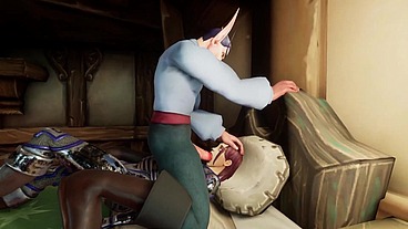 Fucking the Guard Girl in her barracks - Warcraft Porn Parody